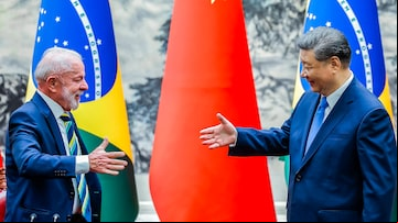 Lula com o presidente chinês Xi Jinping: incidente durante viagem reacendeu polêmica sobre redes sociais. Foto: Ricardo Stuckert