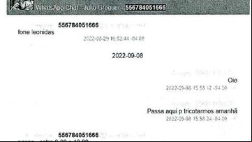 Conversa de Renata Pimentel, filha do desembargador Sideni Soncini Pimentel. Foto: Reprodução/processo judicial
